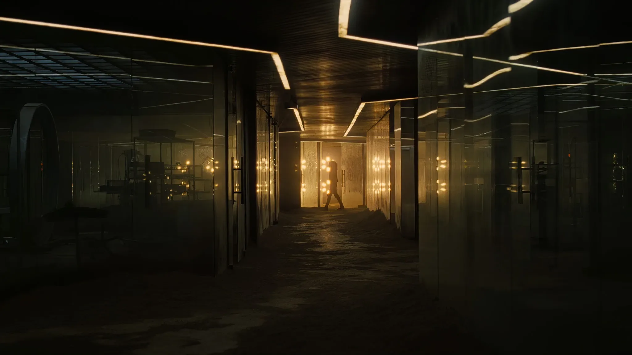 Hinterlands Screen Shot 2022-11-05 at 9.54.26 AM-topaz A hallway with lights in the middle of it.